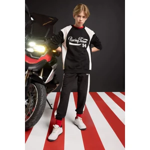 Erkek Çocuk Beli Lastikli Baskılı Jogger Eşofman Altı F2179A825AU