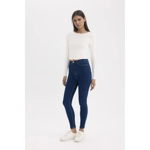 Jegging Yüksek Bel Bilek Boy Dar Paça Basic Düz Jean Pantolon B7498AX24AU