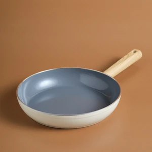 Swiss Crystal Krem Renk Düz Tava 26 cm Yapışmaz Swiss Crystal Kaplama