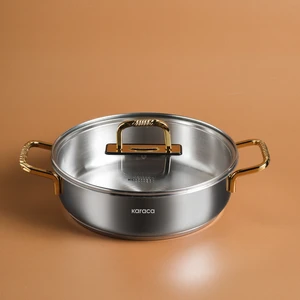 Maçka İndüksiyon Tabanlı Çelik Karnıyarık Tencere 24 cm Gold