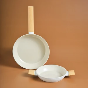 x Refika Swiss Crystal Almond Cream Indüksiyon Tabanlı Tava Sahan Set