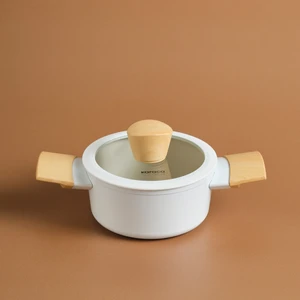 x Refika Swiss Crystal Almond Cream Indüksiyon Tabanlı Tencere 14 cm