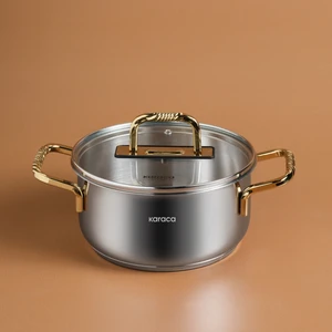 Maçka İndüksiyon Tabanlı Çelik Tencere 18 cm Gold