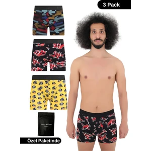 Erkek 3'lü Boxer 1. Sınıf Kumaş Premium Paket Özel Dizayn. Düz Likralı Boxer Şort Çeyizlik Hediyelik