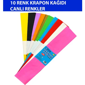 Krapon Kağıdı 10 Renk 10 Adet