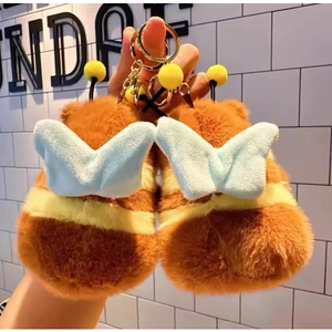 Arı Capybara Peluş Oyuncak. Kapibara Kanat Çırpan Çanta Süsü Anahtarlık Model 12CM Kapybara