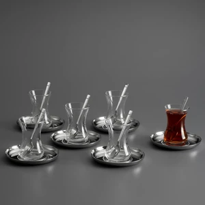 Mia 18 Parça 6 Kişilik Çelik Çay Seti
