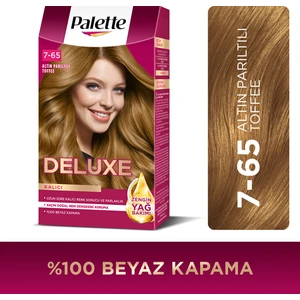 Deluxe Kalıcı Renkler 7-65 Altın Parıltılı Toffee Saç Boyası