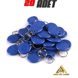 Auto Key Market Manyetik Anahtarlık - 20 Adet Rfid Keyfob Göstergeç Anahtarlık 125 Khz Proximity