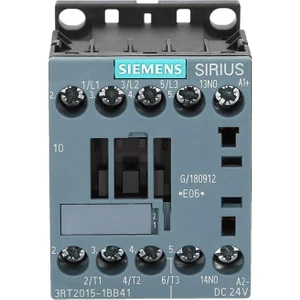 Üç Fazlı Sirius Kontaktör 3RT2015-1BB41 (DC 24V Bobinli, 3KW, 1 NO, 7A)