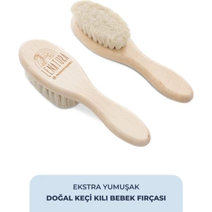 Ekstra Yumuşak Doğal Keçi Kılı Bebek Fırçası