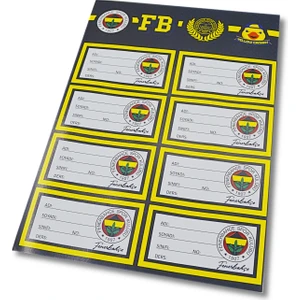 Fenerbahçe Lisanslı Stickers Okul Etiketi  3 Yaprak