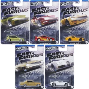 Hot Wheels Uzun Kart Fast & Furious Racing Course 5’li Set – Civic, Integra, 240Z, Nova, Veyron