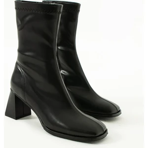 Streç Bilekli Orta Boy Topuklu Bot