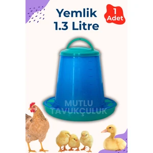 Civciv Başlangıç Yemlik 1.3 Litre Kapasite Keklik Güvercin Bıldırcın Hindi Muhabbet Kuşu Yemliği