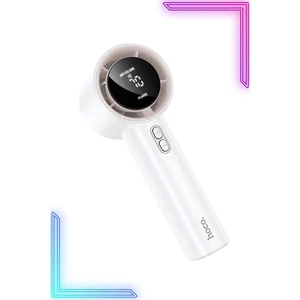 Taşınılabilir Şarjlı El Fanı - Turbo Üfleme Teknolojisi Dijital LCD 100 Kademe Vantilatör Masaüstü Fan HX63