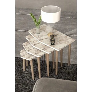 Zigon Sehpa 4'lü Ahşap Ayak Elya Efes