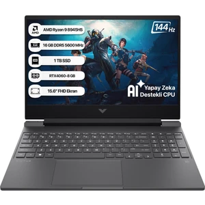 Victus 15-FB3006NT AMD Ryzen 9 8945HS 16GB 1TB SSD RTX4060 Freedos 15.6" Taşınabilir Bilgisayar B82WCEA
