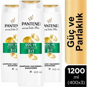 Güç ve Parlaklık 3'ü 1 Arada Şampuan 400 ml x 3 Adet