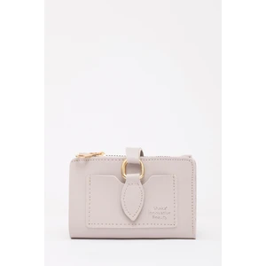 Gri SHK66 Damla Tokalı Çıtçıtlı Ön Cepli Bozuk ve Kağıt Para Bölmeli Kartlıklı Şık Cüzdan