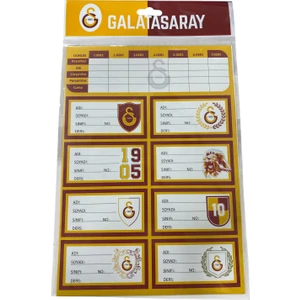 Tmn Galatasaray Ders Programlı Okul Etiketi 1 Adet 3 Yaprak