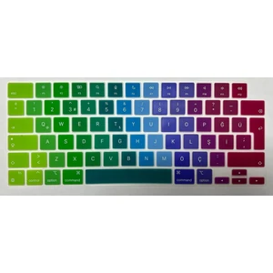 Macbook Air 15 Inç 2025 A3241 M4 Işlemcili Uyumlu Türkçe Q Silikon Klavye Koruyucu