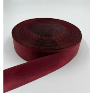 Saten Kurdele 4 cm Bordo Renk 10 Metre - Süsleme, Solmayan Gül Yapımı