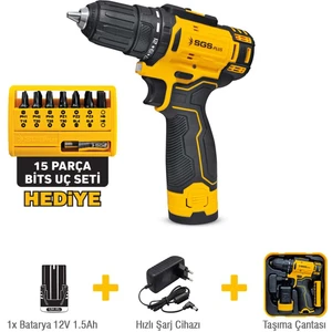 5147 Akülü Vidalama Matkabı 12V Tek Akülü 1,5AMPER