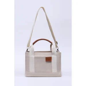 Vizon SHK138 2 Bölmeli Kanvas Kumaş Ayarlanabilir Askılı Fermuarlı El, Kol ve Omuz Çantası U:17 G:24 E:10 cm