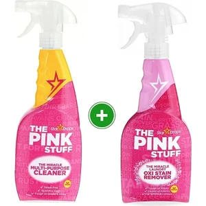 The Pink Stuff Mucizevi Oxi Leke Çıkarıcı Sprey 500 ml + Mucizevi Çok Amaçlı Temizleme Spreyi 750 ml
