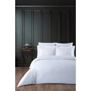 Pamuk Saten Çift Kişilik Nevresim Takımı - Beyaz