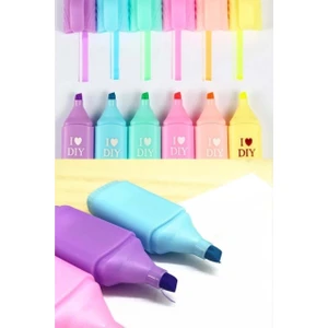 6 Renk Mini Pastel Işaretleme Kalemi