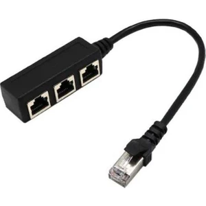 PowerMaster PM-25007 Ethernet RJ45 3'lü Dağıtıcı Splitter