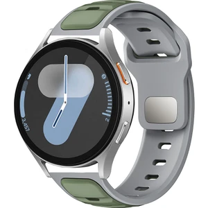 Huawei Watch Gt 4 (46MM) Uyumlu 22MM Yeni Tasarım Silikon KORDON-135 Açık Yeşil -Gri