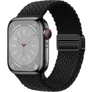 Apple Watch Se (40MM) Uyumlu Hasır Örgülü KORDON-134 Siyah