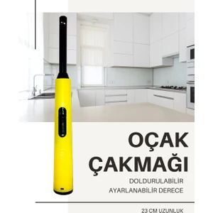 Doldurulabilir Uzun Mutfak Çakmağı Kamp Ocak Çakmağı Mangal Çakmağı Premium