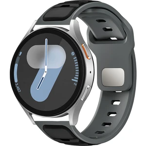 Huawei Watch Gt 4 (46MM) Uyumlu 22MM Yeni Tasarım Silikon KORDON-135 Gri-Siyah