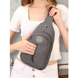 Unisex Krinkıl Gri Çapraz Askılı ve Omuz Çanta