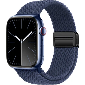 Apple Watch Se (40MM) Uyumlu Hasır Örgülü KORDON-134 Lacivert