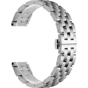 Xiaomi Watch S1 Active Uyumlu 22MM Bakla Görünümlü Metal Kordon-20 Gümüş