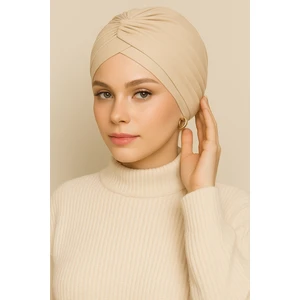 Siyah Kadın Çapraz Bone , Hazır Türban Bone , Hazır Tesettür Bonesi