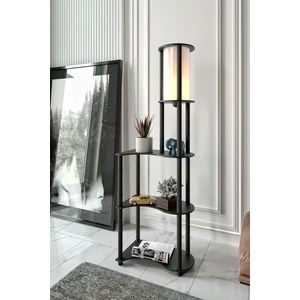 Estilo Dekoratif Raflı Lambader Siyah