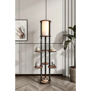 Volante Raflı Lambader Ceviz