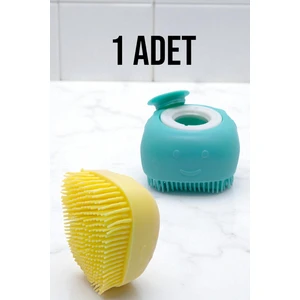 Duş Jeli Hazneli Banyo Masaj Fırçası Silikon Fırça Vücut Temizleme Peeling Kesesi Kedi Köpek Fırçası