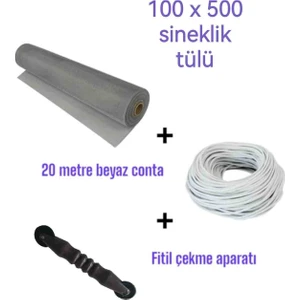 Fiberclass 100X500 Tül ( Sıkıştırma Aparatı) ve 20 mt Beyaz Fitili