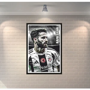 Beşiktaş Rafa Silva Futbolcu 1 Çerçeve Görünümlü Dekoratif Ahşap Poster