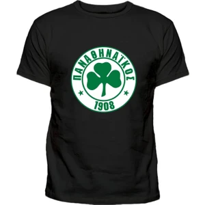 Panathinaikos Athena Παε Παναθηναϊκός Α.ο. Baskılı Pamuklu T-Shirt