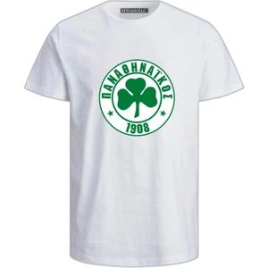Panathinaikos Athena Παε Παναθηναϊκός Α.ο. Baskılı Pamuklu T-Shirt