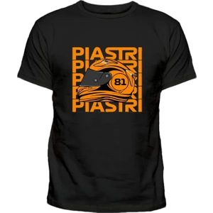 Oscar Piastri Baskılı F1 Pamuklu Tshirt