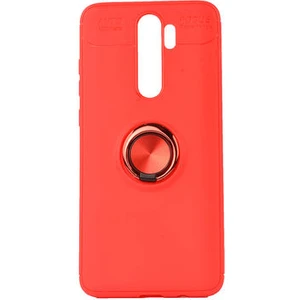 Redmi Note 8 Pro Kılıf Metal Stant Olabilen Yüzüklü Flexring Premium Silikon Kılıf